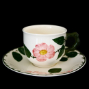 Wildrose Kaffeetasse + Untertasse Premium Porcelain...