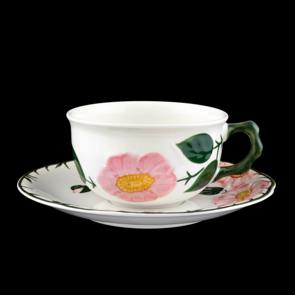 Wildrose Teetasse + Untertasse Premium Porcelain Neuware