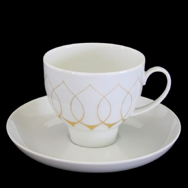 Lotus Goldsilhouette Kaffeetasse + Untertasse