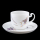 Asimmetria Goldblume Kaffeetasse + Untertasse neuwertig