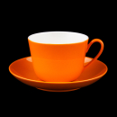 Wonderful World Kaffeetasse + Untertasse Orange